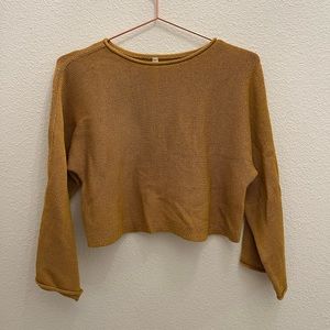 Aritzia Gold Crop Top